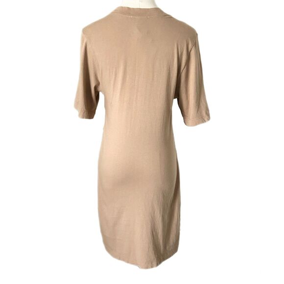 NEW Cotton Citizen Tokyo Short Sleeve Mini Dress in Tan 100% Cotton Size Small - Picture 4 of 7